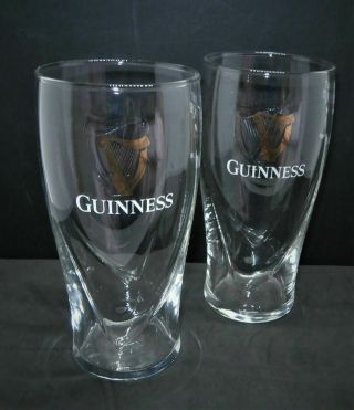 2 X Guinness Harp Pint Glasses 20oz 100 Official Bar Man Cave