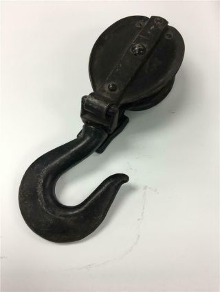Crosby Mckissick Sheave Snatch Block Rope Barn Marine Pulley & Hook Lifting Tool