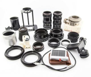 Leitz Leica Early Vintage Accessories,  Extension Tubes,  Adapters,  Cables Etc.