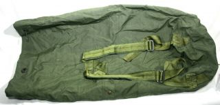 Us Military Army Heavy Duty Green Canvas Duffle Bag - 34 " D X 21 " W X 12 " Bottom