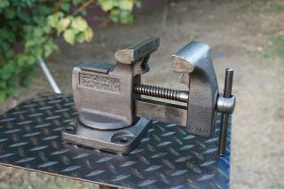 Vintage Wilton 3 - 1/2 " Jaw Bench Vise With Swivel Base & Pipe Grips Made In Usa