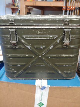 Vintage Us Military Wyott Corp 1976 Food Cooler Storage Insulated Container Grey