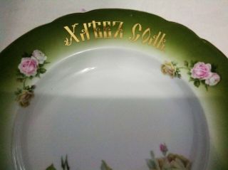 Antique Russian Imperial Kuznetsov Moscow Porcelain Plate " Salt Bread "