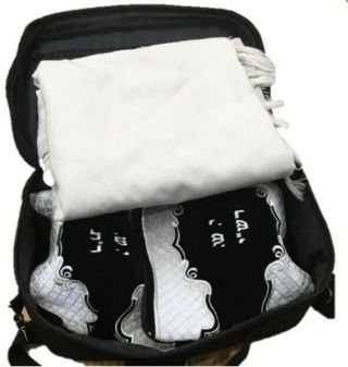 Tallit.  and Tefillin Travel Tote Bag 12x8 inch Rain Proof silver emroidered. 3