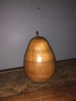 Rare Antique 18th Century Pear Shaped Fruitwood Tea Caddy