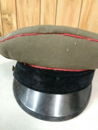 Vintage 1987 Soviet Ussr Russian Officer Military Hat W/stars