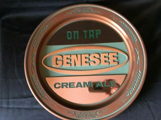 Genesee 16 " Advertising Beer Tray - Cream Ale On Tap;