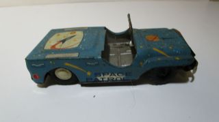 Vintage Tin Friction Made In Japan Blue Space Patrol Jeep Car Tlc