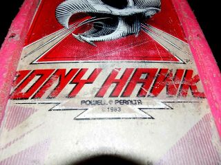 TONY HAWK SKATEBOARD 1983 CHICKEN SKULL DECK POWELL PERALTA VINTAGE 3
