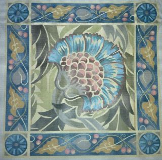 Glorafilia - William De Morgan Thistle - Tapestry Needlepoint Kit - Vintage