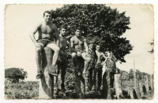 22 Old Photo Handsome Underwear Muscle Men Soldier Boys Snapshot Gay
