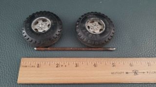 Vintage Buddy L Parts 2 Wheels And Axel 10.  00 X 20