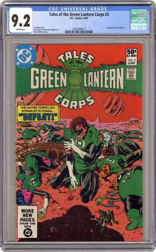 Tales Of The Green Lantern Corps 2 Cgc 9.  2 1981 2042400012