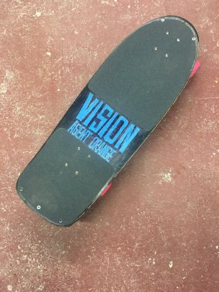Vision Agent Orange Skateboard.  Vintage w / kryptonics wheels 1985 3