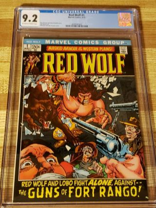 Red Wolf 1 Cgc.  Nm - (9.  2) 1st Issue Marvel 1972 Thomas/kane/severin/shores