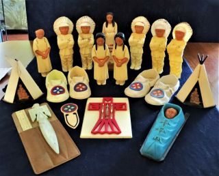 Vintage Plastic Indian Toys From St.  Labre Indian School