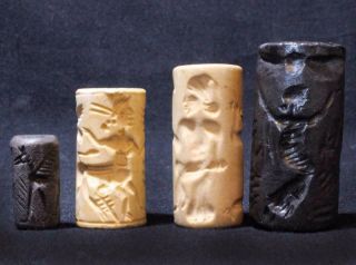 Ancient Cylinder Seal Set 14 Replicas Of Ancient Seals