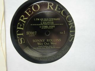 Sonny Rollins - Way Out West - Mono - Jazz LP 2