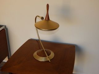 Vintage Mid Century Danish Modern Walnut Desk or Table Lamp 2