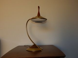 Vintage Mid Century Danish Modern Walnut Desk or Table Lamp 3
