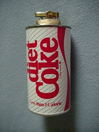 Vintage Diet Coke Can Lighter With Pull Tab Bottom