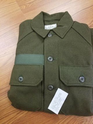Us Shirt Cold Weather Field Olive Green 108 Og 1976 Military Issue Nwt