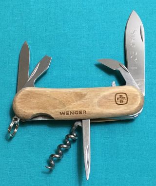 Retired Wenger Delemont Swiss Army Knife - Evowood 10 - Multi Tool Logo