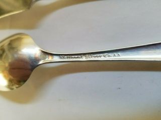 National Silver Co.  AA Narcissus SPOON and A1 ROSE AND LEAF BUTTER KNIFE 7 3