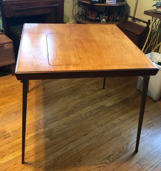 Vintage Singer 301 Sewing Machine Folding Table With Extra Removeable Top