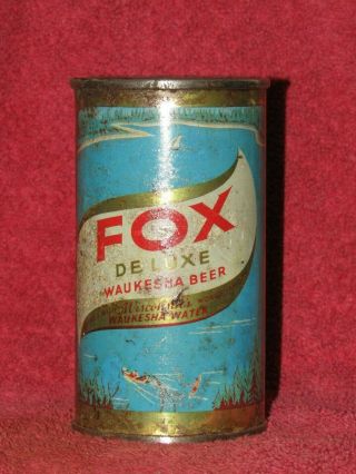 Fox Deluxe Beer Flat Top Can Fox Head Brewing Co La Crosse Wisconsin