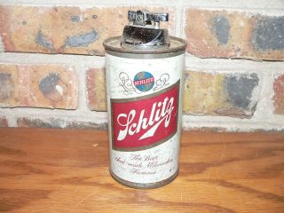 Vintage Schlitz Steel Beer Can Advertising Lighter Decent
