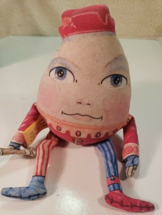 Vintage Humpty Dumpty Stuffed Cloth Doll Toy Ny