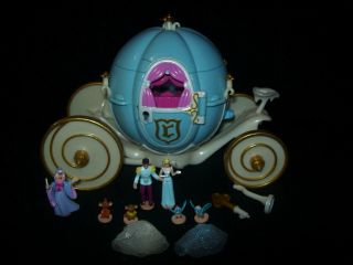 Euc 99 Complete Disney Polly Pocket Cinderella Carriage 1999