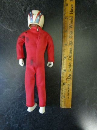 Vintage 1970s Ideal Toys Evel Knievel Doll Action Figure with Helmet 2
