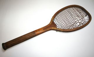 Vintage/antique Wooden Tennis Racket Slazenger E.  G.  M. ,  England C 1900