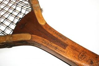 Vintage/antique wooden tennis racket Slazenger E.  G.  M. ,  England c 1900 2