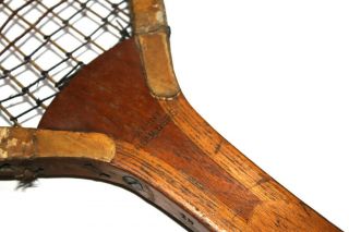 Vintage/antique wooden tennis racket Slazenger E.  G.  M. ,  England c 1900 3