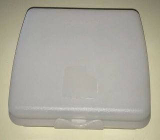 Tupperware Clam Hinged Lid Sandwich Keeper White 3752d - 3 Made In Usa
