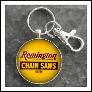 Vintage Remington Chainsaw Sign Photo Keychain Gift Chain Saw
