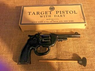 Vintage Louis Marx & Company Target Pistol With Dart Box