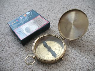 Victorian Decorative Brass Pocket Compass - by Authentic Models Inc - CO003 3