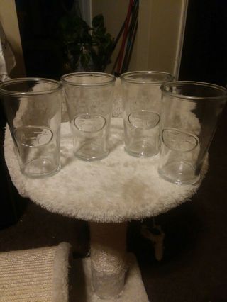 Set Of (4) Amici Home Milk Cow Glass But In Great Shape