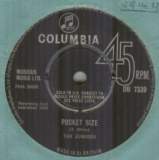 The Juniors Pocket Size Beat Mick Taylor The Rolling Stones Hear It