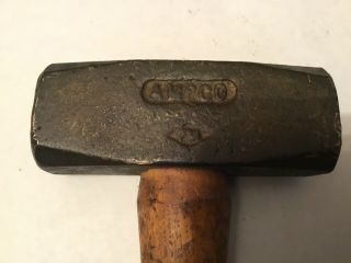 AMPCO H - 14 machinist brass hammer,  non sparking,  handle,  vintage_E - 53 3