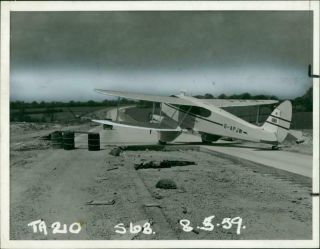 Vintage Photograph Of A Landing - Strip For A Private Aircraft