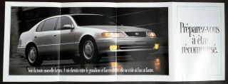 1993 Lexus Gs 300 Vintage Print Ad Large Centerfold Silver Car Photo Fr
