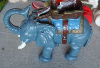 Vintage Heavy Cast Iron Mechanical Elephant Bank 4 3/4 " Tall Look