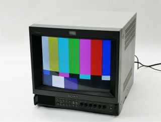 Vintage Sony Trinitron Pvm - 14m2u 14 " Widescreen Color Crt Monitor Retro Gaming