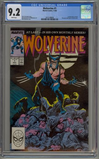 Wolverine 1 1988 Cgc 9.  2 Nm - 1st Wolverine As Patch White Pages