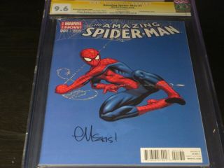 Spiderman 1 Cgc 9.  6 Ss Signed By Cover Artist Ed Mcguinness